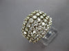 LARGE 2.27CT DIAMOND 14KT WHITE GOLD 3D MULTI ROW SHARED PRONG ANNIVERSARY RING