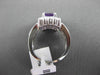 ESTATE 1.65CTW DIAMOND & AAA AMETHYST 14KT WHITE GOLD RECTANGULAR HALO FUN RING