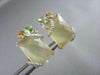 ANTIQUE 14KT WHITE 16.25CTW YELLOW QUARZ & DIAMONDS WITH MULTI GEM EARRINGS!!!!!