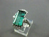 ESTATE LARGE 4.40CT DIAMOND & AAA TOURMALINE 18KT WHITE GOLD RING AMAZING #22084
