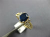 WIDE 2.05CT DIAMOND & AAA SAPPHIRE 14KT YELLOW GOLD OVAL & ROUND ENGAGEMENT RING