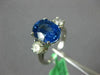 ESTATE 5.74CT DIAMOND & AAA CEYLON SAPPHIRE 14KT WHITE GOLD OVAL ENGAGEMENT RING