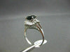 ESTATE LARGE 3.20CT DIAMOND & AAA SAPPHIRE PLATINUM OVAL FILIGREE BALLERINA RING
