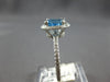 1.97CT DIAMOND & AAA BLUE TOPAZ 14KT WHITE GOLD 3D ROUND HALO ENGAGEMENT RING