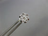 ESTATE .69CT DIAMOND 18KT WHITE GOLD 3D FLOWER INVISIBLE STUD EARRINGS