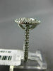 ESTATE LARGE 1.0CT ROUND & MARQUISE DIAMOND 14K WHITE GOLD HALO ENGAGEMENT RING