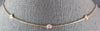 ESTATE LARGE 1.0CT DIAMOND 14K WHITE & ROSE GOLD 3D CLASSIC BY THE YARD NECKLACE