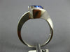 ESTATE WIDE 1.68CT DIAMOND & AAA TANZANITE 14KT WHITE GOLD 3D SWIRL RING #2454