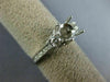 ESTATE WIDE .51CT DIAMOND 14K WHITE GOLD FLOWER SEMI MOUNT ENGAGEMENT RING 22187