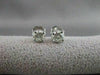 ESTATE .60CTW DIAMOND 5MM STUD 14KT WHITE GOLD PUSHBACK EARRINGS G/H VSSI #21024