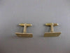 ANTIQUE LARGE DIAMOND STUD 14K YELLOW GOLD RECTANGLE CUFFLINKS FG VS 21MM #19804