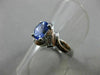 ESTATE WIDE .77CT DIAMOND & AAA TANZANITE 14KT WHITE GOLD ENGAGEMENT RING #15106