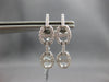 .68CT DIAMOND 18KT WHITE GOLD 3D CLASSIC DOUBLE LOVE KNOT FUN HANGING EARRINGS