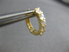 ESTATE .62CT DIAMOND 18KT YELLOW GOLD ROUND 5 STONE SHARED PRONG HUGGIE EARRINGS