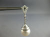 LARGE .90CT DIAMOND & AAA SOUTH SEA PEARL 18K WHITE GOLD 3D CHANDELIER EARRINGS