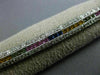 ESTATE 5.04CT DIAMOND & AAA MULTI COLOR SAPPHIRE 14KT WHITE GOLD TENNIS BRACELET