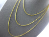 ANTIQUE EXTRA LONG 18KT YELLOW GOLD 3D HANDCRAFTED LINK CHAIN NECKLACE #27998