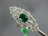 LARGE 3.60CT DIAMOND & AAA EMERALD PLATINUM & 14K YELLOW GOLD 3D ENGAGEMENT RING