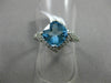 ESTATE 2.72CT DIAMOND & AAA BLUE TOPAZ 14KT WHITE GOLD INFINITY SQUARE FUN RING