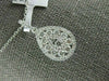 ESTATE LARGE .82CT DIAMOND 18Kt WHITE GOLD CLASSIC TEAR DROP PEAR SHAPE PENDANT