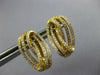 ESTATE .55CT DIAMOND 18KT YELLOW GOLD 3D MULTI ROW INFINITY LOVE KNOT EARRINGS