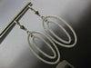 ESTATE LARGE 1.58CT DIAMOND 18KT WHITE GOLD 3D MULTI LINK OVAL HANGING EARRINGS