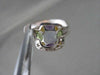 ESTATE 9.65CTW WIDE MULTI COLOR STONES 14KT WHITE GOLD RING