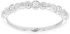 ESTATE .11CT DIAMOND 14KT WHITE GOLD 3D ROUND CLASSIC 3 STONE BOW FUN RING