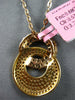 1.25CT FANCY YELLOW & PINK DIAMOND 18KT YELLOW GOLD 3D DOUBLE CIRCULAR PENDANT