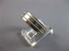 ESTATE WIDE 14KT WHITE GOLD MATTE & SHINY DOUBLE ROW SOLID MENS ANNIVERSARY RING