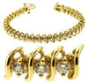 ESTATE 5.01CT DIAMOND 14KT YELLOW GOLD 3D CLASSIC SWIRL TENNIS BRACELET