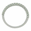 ESTATE .36CT DIAMOND 18KT WHITE GOLD SEMI ETERNITY SHARE PRONG ANNIVERSARY RING