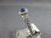 ESTATE .93CT DIAMOND & AAA SAPPHIRE 18KT WHITE GOLD OVAL & ROUND ENGAGEMENT RING