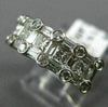WIDE 1.40CT ROUND PRINCESS & BAGUETTE DIAMOND 14KT WHITE GOLD WEDDING RING #1346