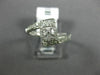 ESTATE WIDE .31CT DIAMOND 18KT WHITE GOLD 3D SQUARE FLOWER CRISS CROSS FUN RING