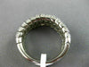 ESTATE WIDE 1.08CT DIAMOND 14KT WHITE GOLD WAVE SEMI ETERNITY ANNIVERSARY RING