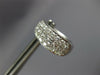 ESTATE WIDE 1.50CT DIAMOND 14KT WHITE GOLD 3 ROW CLASSIC HUGGIE HANGING EARRINGS
