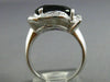 ESTATE LARGE 3.35CT DIAMOND & AMETHYST 18K WHITE GOLD 3D OVAL FLOWER RING #25402