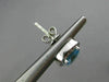 ESTATE 2.18CT DIAMOND & AAA BLUE TOPAZ 14KT WHITE GOLD SQUARE HALO STUD EARRINGS