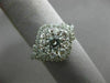 ESTATE LARGE 1.50CT DIAMOND 14KT WHITE GOLD 3D CLUSTER SQUARE FILIGREE LOVE RING