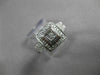 ESTATE WIDE .50CT DIAMOND 14K WHITE GOLD FILIGREE CLUSTER ENGAGEMENT RING #21529
