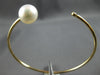 .06CT DIAMOND & AAA SOUTH SEA PEARL 14K YELLOW GOLD FLEXIBLE FUN BANGLE BRACELET