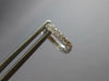 ESTATE SMALL .16CT DIAMOND 14KT WHITE GOLD 3D OVAL FUN HUGGIE HANGING EARRINGS