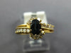 ESTATE .99CT DIAMOND & AAA SAPPHIRE 14K YELLOW GOLD OVAL & ROUND FRIENDSHIP RING