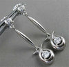 ESTATE .55CTW DIAMOND 14KT WHITE GOLD HANGING DANGLE STUD EARRINGS FG VS #16071