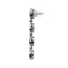 18.46CT DIAMOND & AAA MULTI COLOR SAPPHIRE 18K WHITE GOLD TEAR DROP FUN EARRINGS