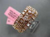 ESTATE WIDE 5.32CT WHITE & FANCY PINK DIAMOND 18KT ROSE GOLD 3D MULTI SHAPE RING