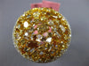 GIA LARGE 6.66CT MULTI COLOR DIAMOND 18K TWO TONE GOLD 3D FILIGREE COCKTAIL RING
