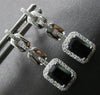 1.58CT DIAMOND & AAA SAPPHIRE 14K WHITE GOLD 3D HALO MULTI LINK HANGING EARRINGS