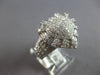 LARGE 1.45CT DIAMOND 14KT WHITE GOLD 3D ROUND & BAGUETTE HEART SHAPE LOVE RING